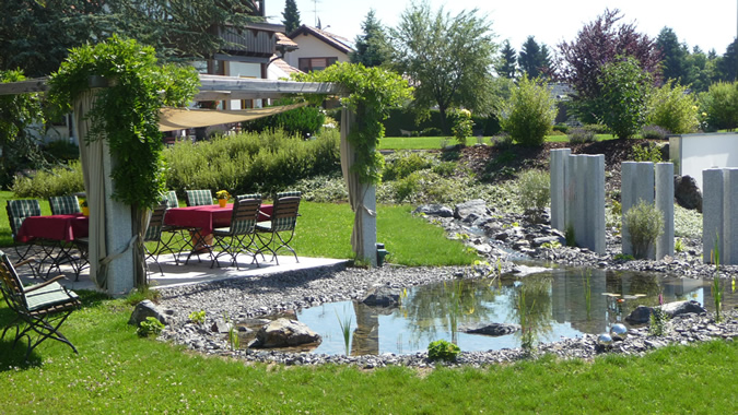 Pergola at Garden Pond